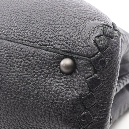 イントレチャート ハンドバッグ トートバッグ レザー ブラック ボッテガヴェネタ バッグ BOTTEGA VENETA