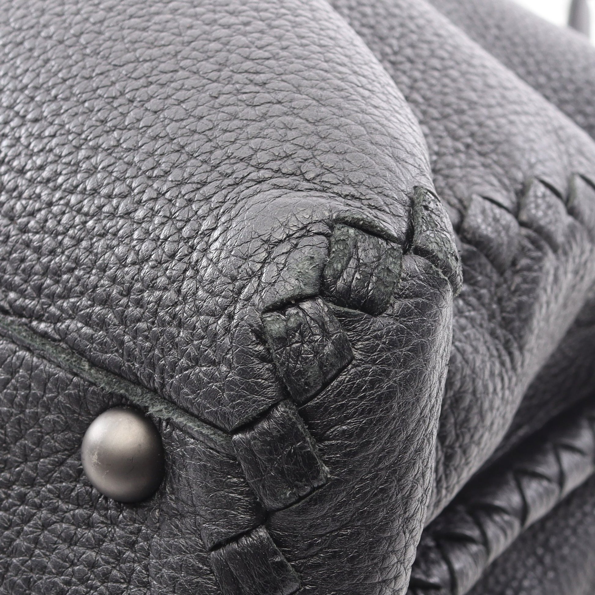 イントレチャート ハンドバッグ トートバッグ レザー ブラック ボッテガヴェネタ バッグ BOTTEGA VENETA