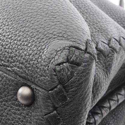 イントレチャート ハンドバッグ トートバッグ レザー ブラック ボッテガヴェネタ バッグ BOTTEGA VENETA