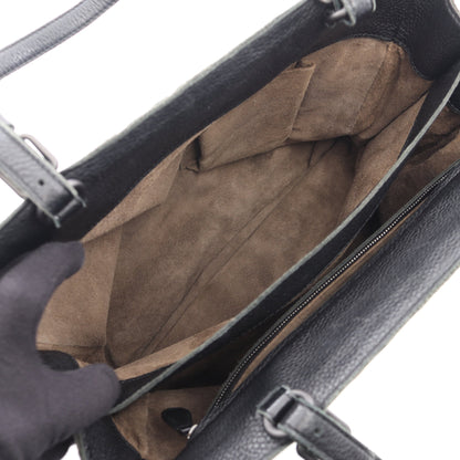 イントレチャート ハンドバッグ トートバッグ レザー ブラック ボッテガヴェネタ バッグ BOTTEGA VENETA