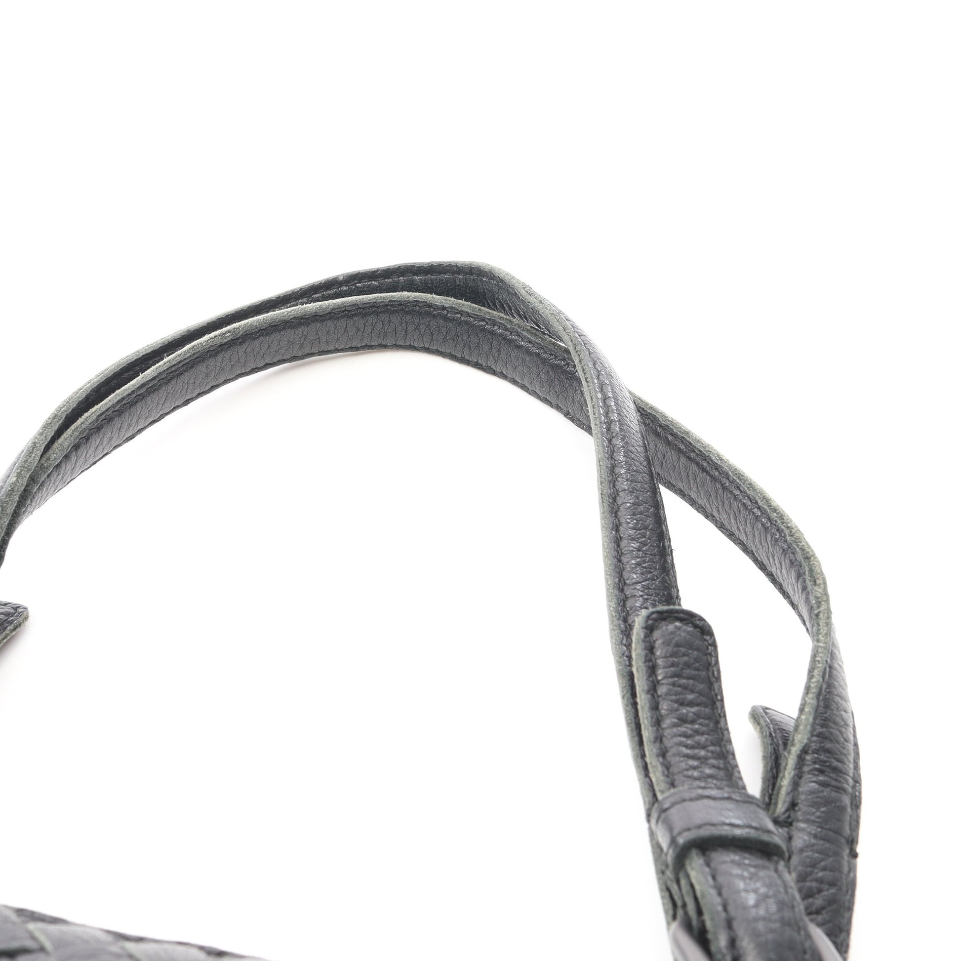 イントレチャート ハンドバッグ トートバッグ レザー ブラック ボッテガヴェネタ バッグ BOTTEGA VENETA