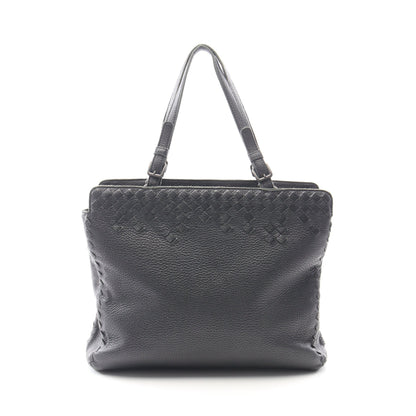 イントレチャート ハンドバッグ トートバッグ レザー ブラック ボッテガヴェネタ バッグ BOTTEGA VENETA