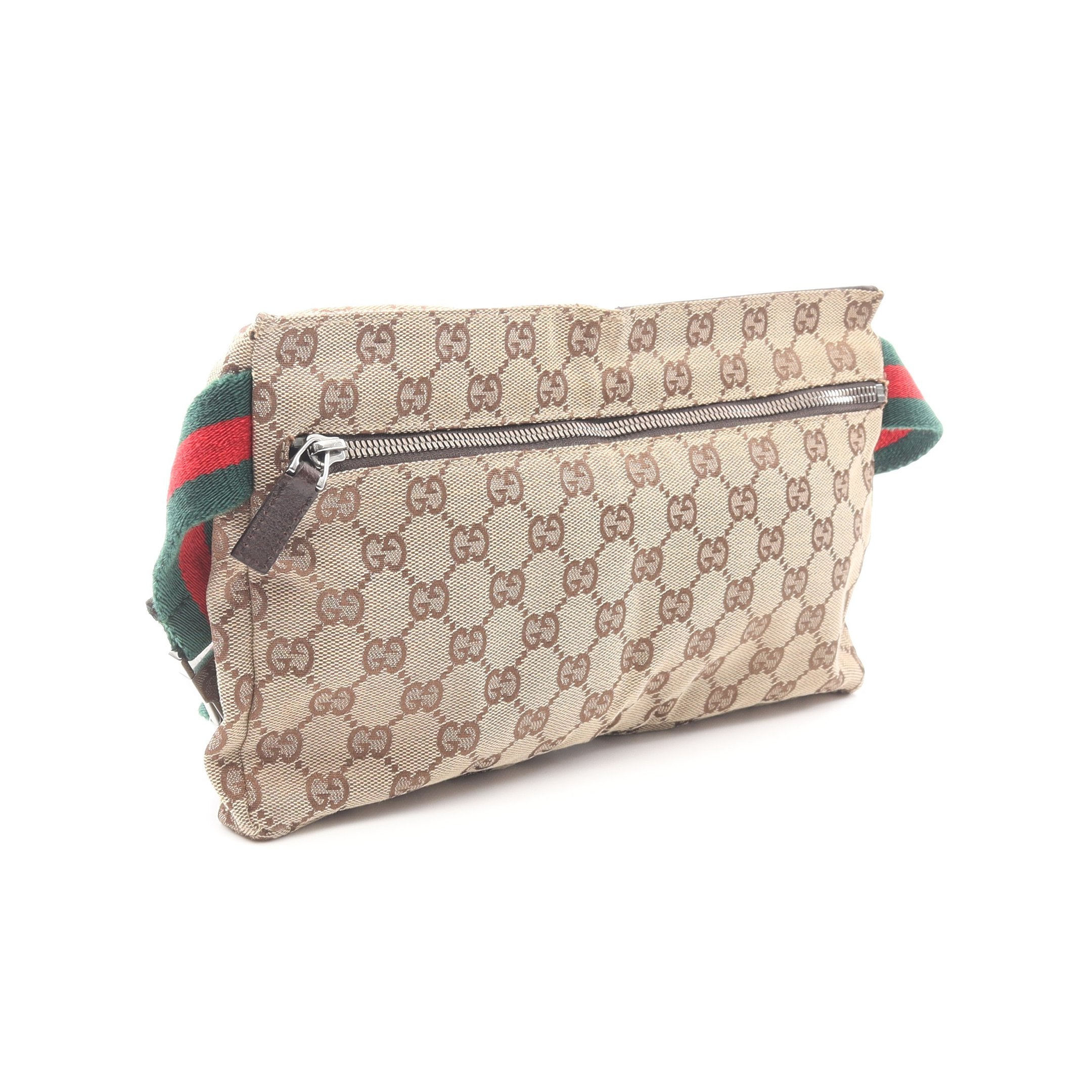 GUCCI グッチ GGキャンバス シェリーライン ウエストバッグ レディース