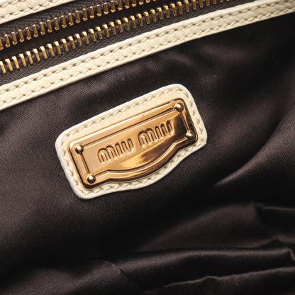ワンショルダーバッグ レザー カーキベージュ ミュウミュウ バッグ miu miu