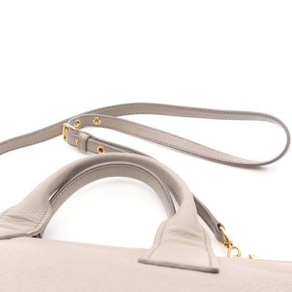 ハンドバッグ レザー グレーブラウン 2WAY ミュウミュウ バッグ miu miu