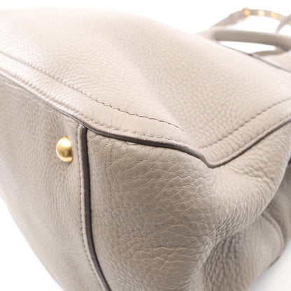 ハンドバッグ レザー グレーブラウン 2WAY ミュウミュウ バッグ miu miu