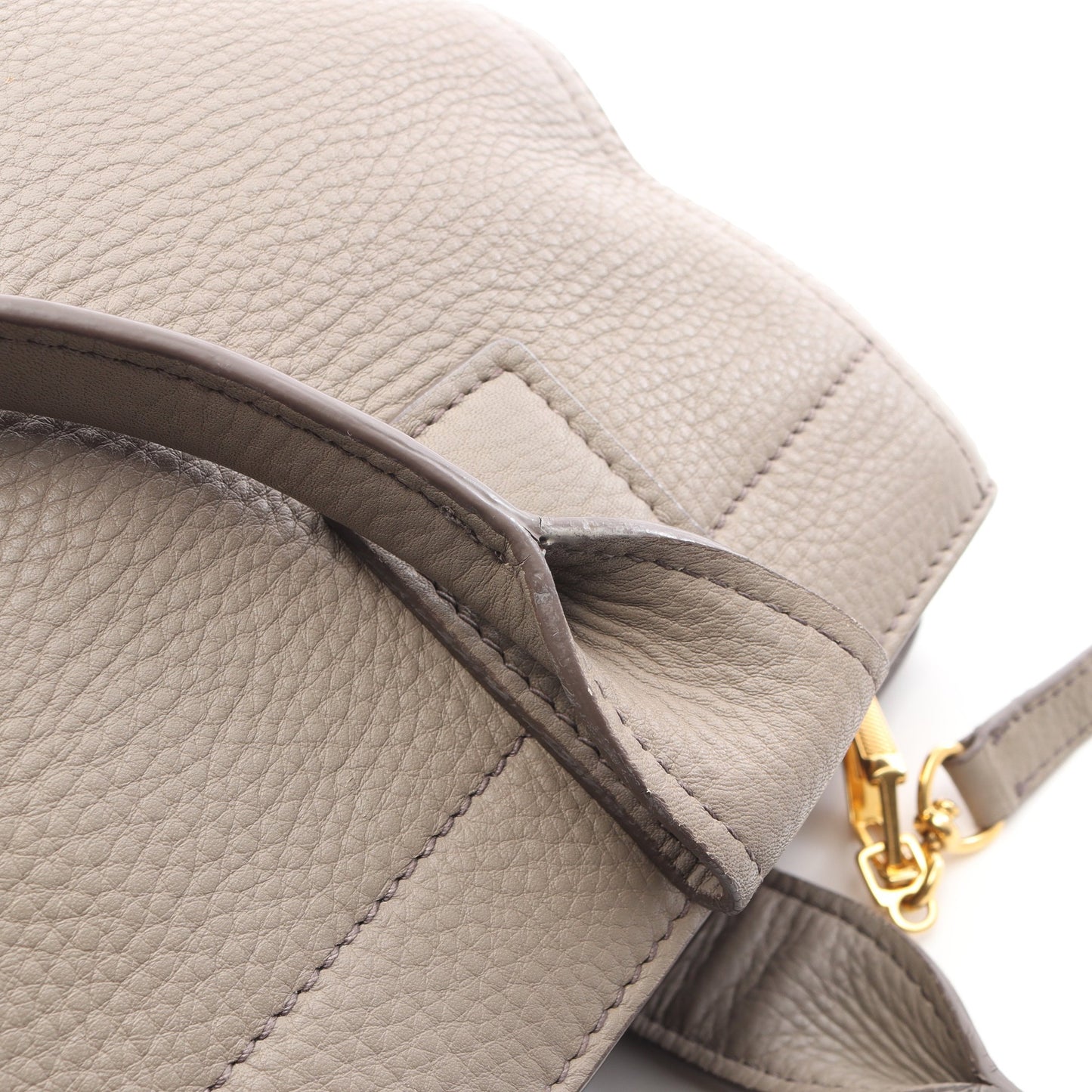 ハンドバッグ レザー グレーブラウン 2WAY ミュウミュウ バッグ miu miu