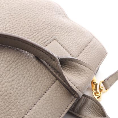 ハンドバッグ レザー グレーブラウン 2WAY ミュウミュウ バッグ miu miu