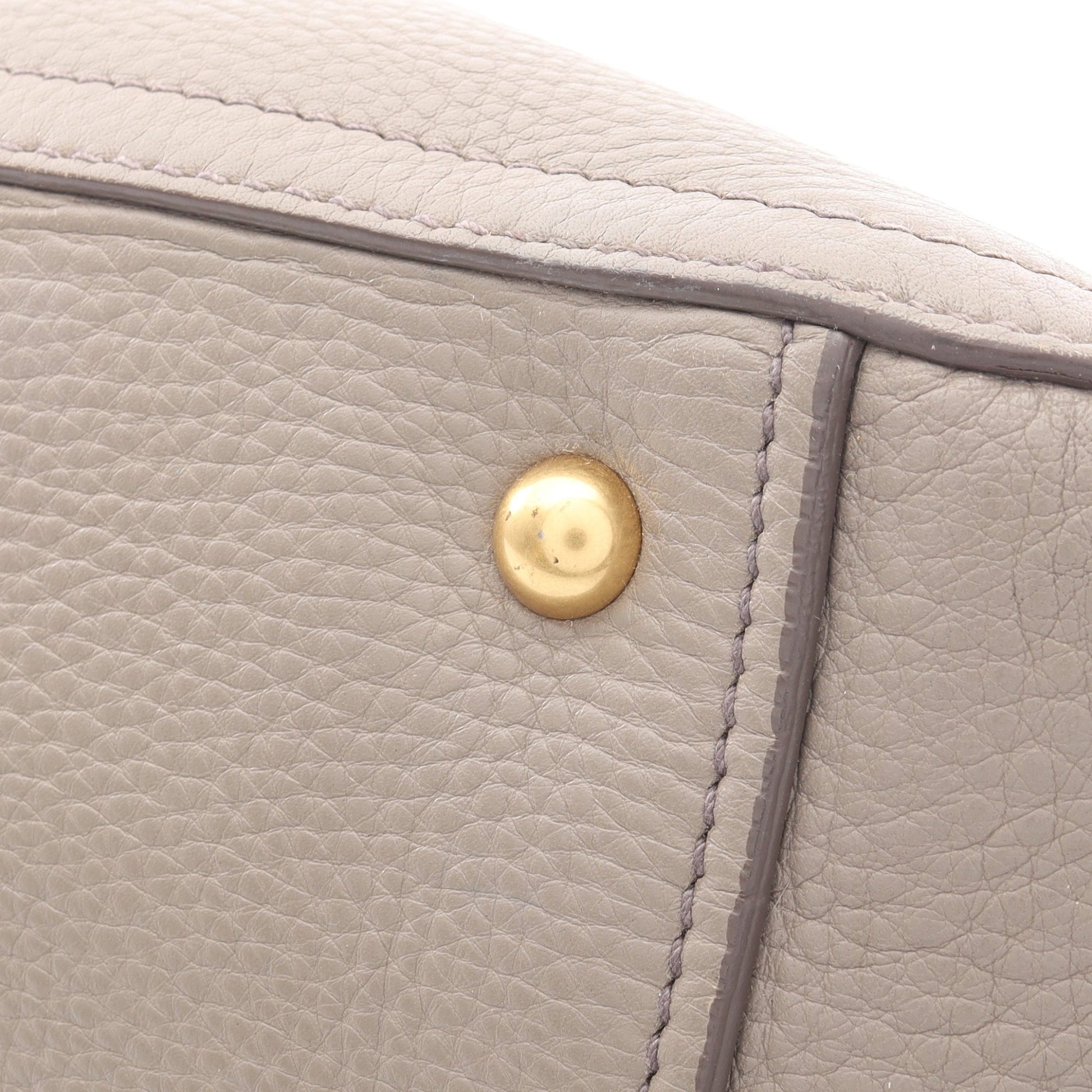 ハンドバッグ レザー グレーブラウン 2WAY ミュウミュウ バッグ miu miu