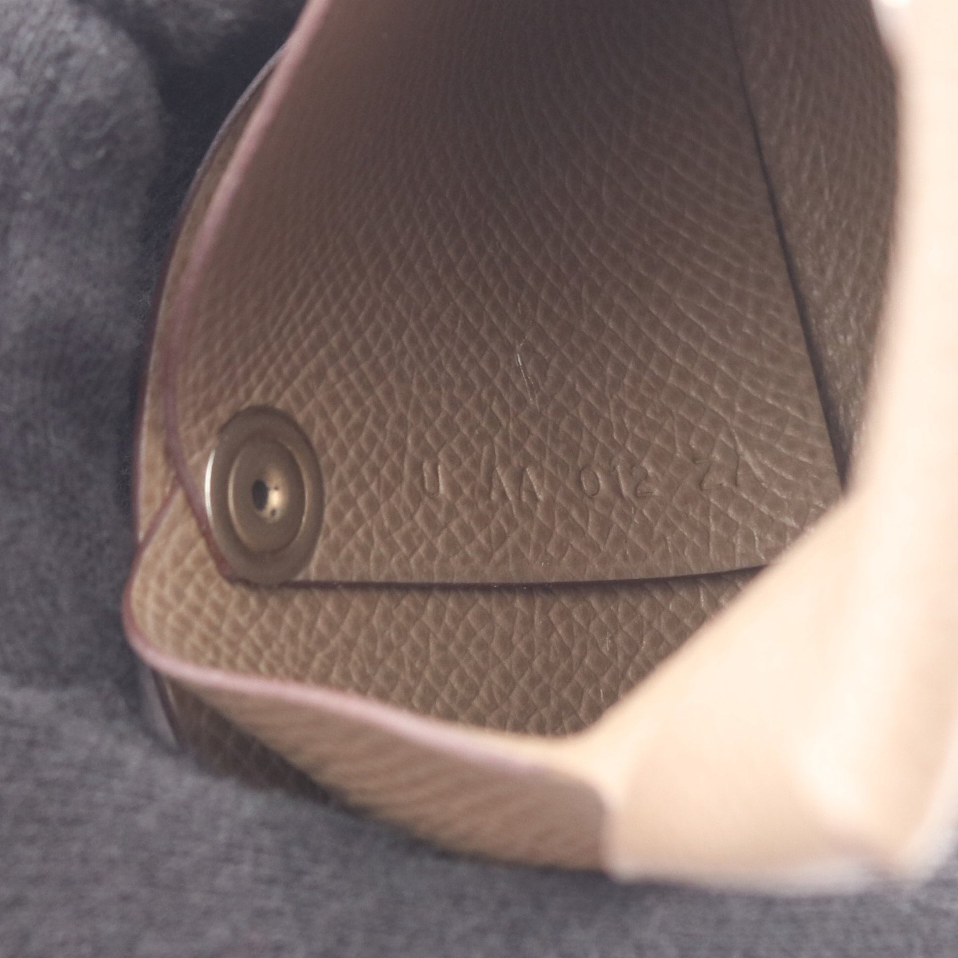 バスティア エトゥープ コインケース ヴォーエプソン グレーブラウン シルバー金具 U刻印 エルメス 財布・小物 HERMES