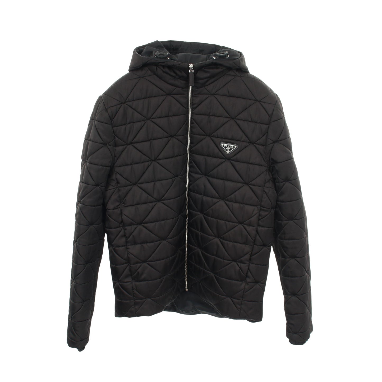 RE-NYLON ジャケット ブルゾン ナイロン ブラック フード付き プラダ アウター PRADA