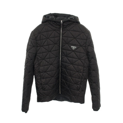 RE-NYLON ジャケット ブルゾン ナイロン ブラック フード付き プラダ アウター PRADA