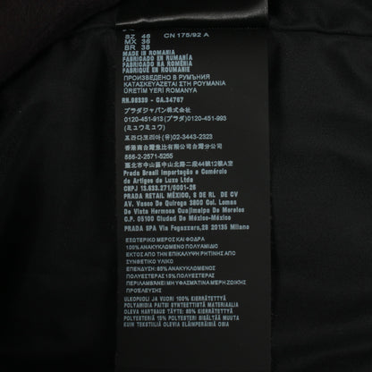 RE-NYLON ジャケット ブルゾン ナイロン ブラック フード付き プラダ アウター PRADA