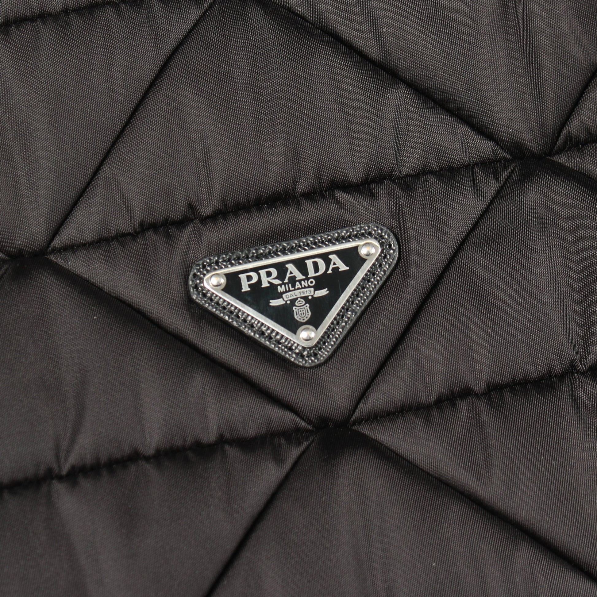 RE-NYLON ジャケット ブルゾン ナイロン ブラック フード付き プラダ アウター PRADA