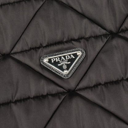 RE-NYLON ジャケット ブルゾン ナイロン ブラック フード付き プラダ アウター PRADA