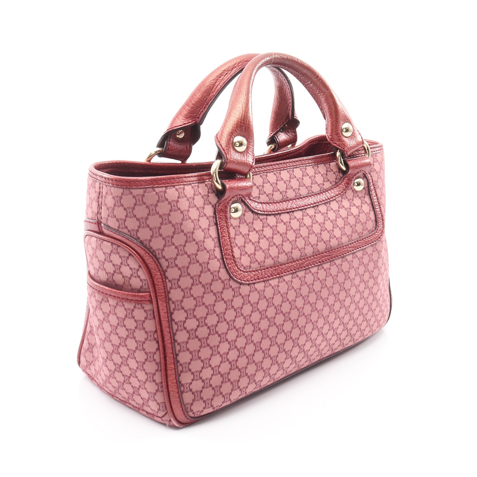 ブギーバッグ マカダム ハンドバッグ キャンバス レザー ボルドー セリーヌ バッグ CELINE