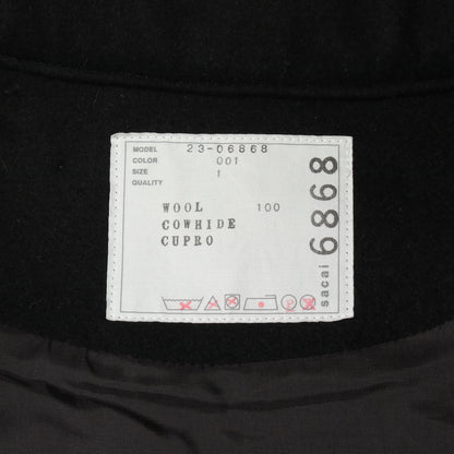 ドッキング コート ウール ナイロン ブラック フード付き サカイ アウター sacai