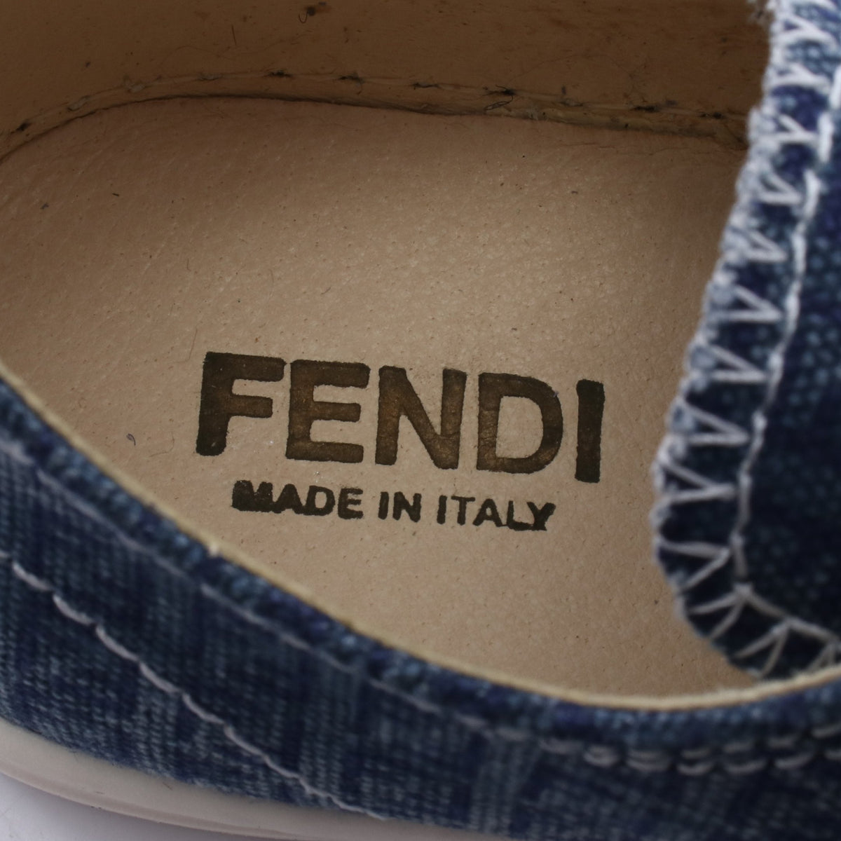 ズッキーノ キッズ ベルクロ スニーカー キャンバス レザー スエード ネイビー ホワイト フェンディ シューズ FENDI