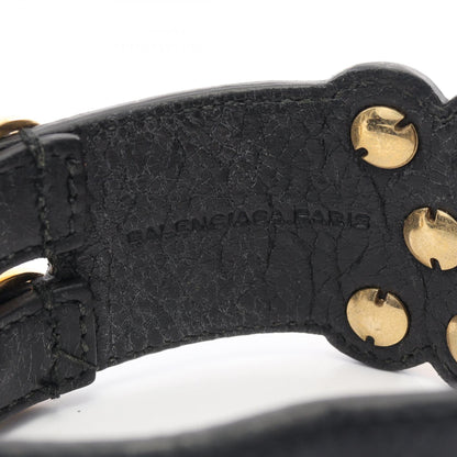 スタッズ ブレスレット レザー ブラック ゴールド バレンシアガ アクセサリー BALENCIAGA