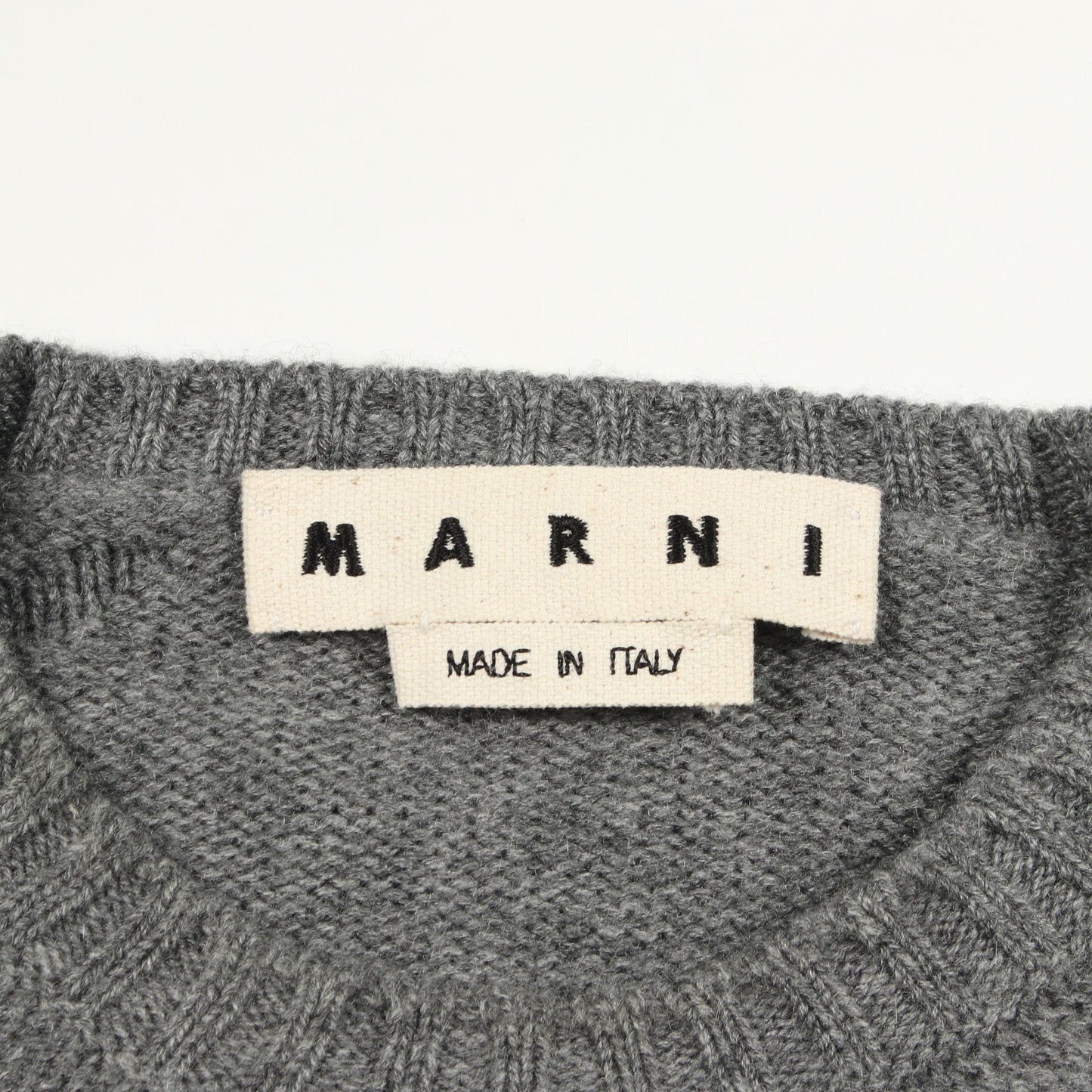 ニット クルーネック 長袖 カシミヤ グレー マルニ トップス MARNI
