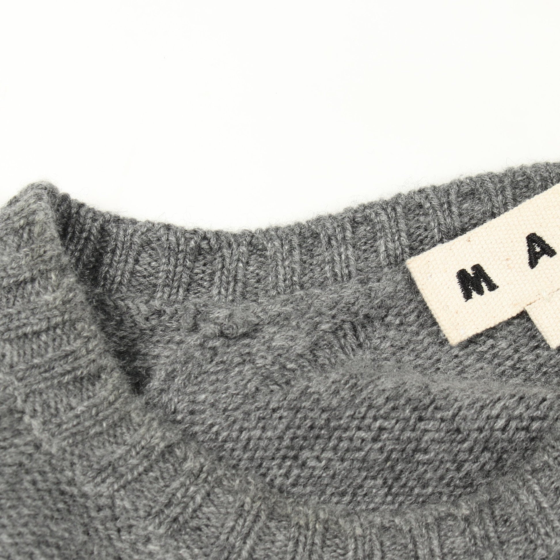 ニット クルーネック 長袖 カシミヤ グレー マルニ トップス MARNI