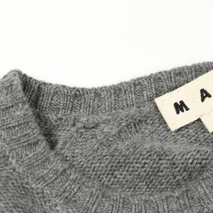 ニット クルーネック 長袖 カシミヤ グレー マルニ トップス MARNI