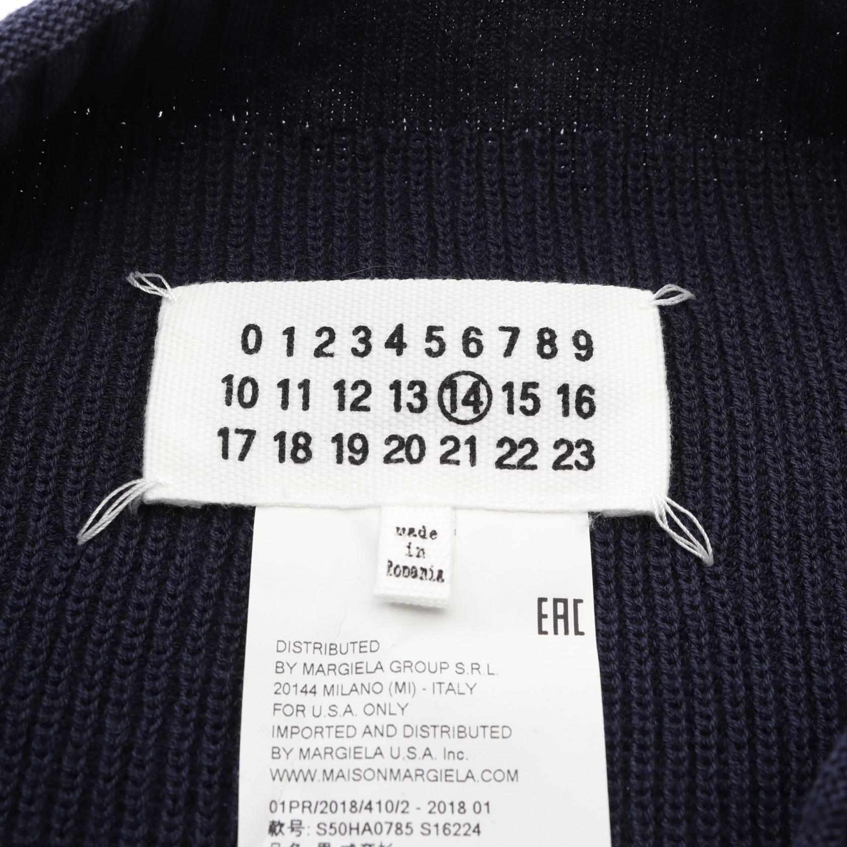 ニット コットン ネイビー メゾンマルジェラ14 トップス Maison Margiela 14