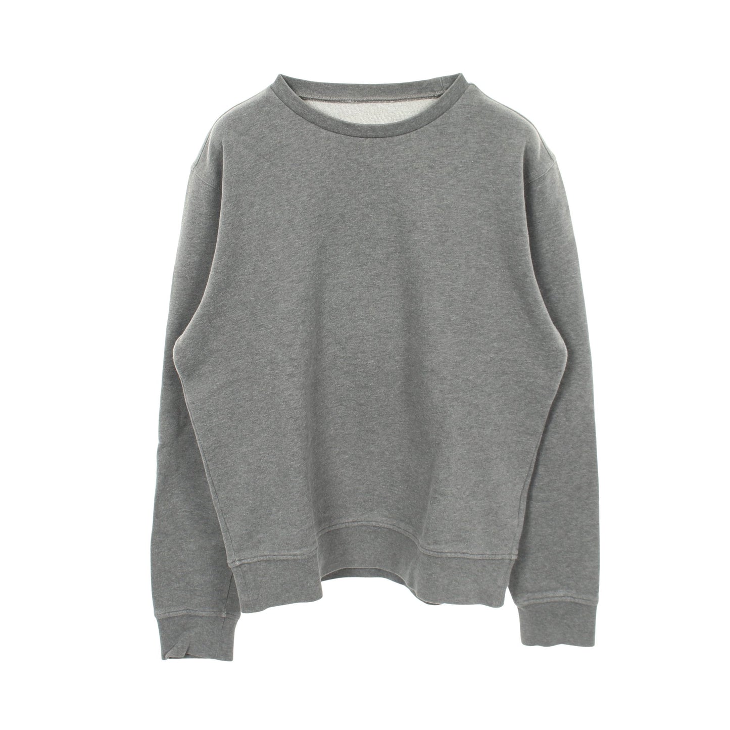レザーエルボーパッチ スウェットシャツ クルーネック コットン グレー メゾンマルジェラ14 トップス Maison Margiela 14