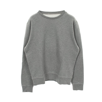 レザーエルボーパッチ スウェットシャツ クルーネック コットン グレー メゾンマルジェラ14 トップス Maison Margiela 14