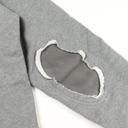 レザーエルボーパッチ スウェットシャツ クルーネック コットン グレー メゾンマルジェラ14 トップス Maison Margiela 14