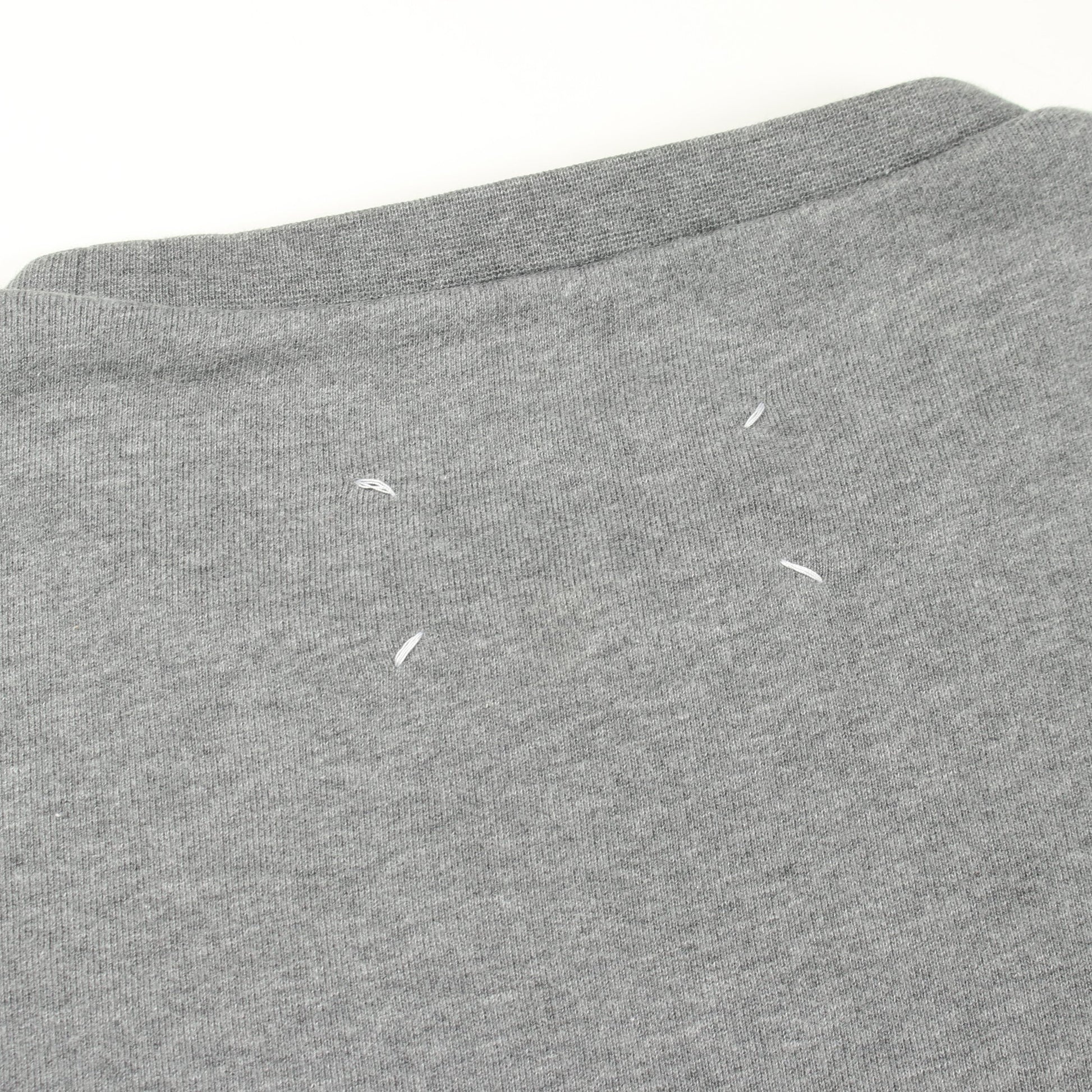 レザーエルボーパッチ スウェットシャツ クルーネック コットン グレー メゾンマルジェラ14 トップス Maison Margiela 14