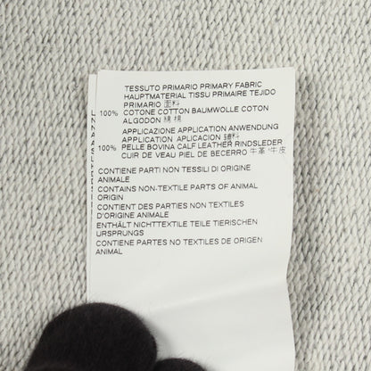 レザーエルボーパッチ スウェットシャツ クルーネック コットン グレー メゾンマルジェラ14 トップス Maison Margiela 14