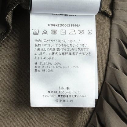 GENIUS 4 HYKE SCUBA ワンピース 半袖 レーヨン グレーブラウン プリーツ 切替 モンクレール ワンピース MONCLER