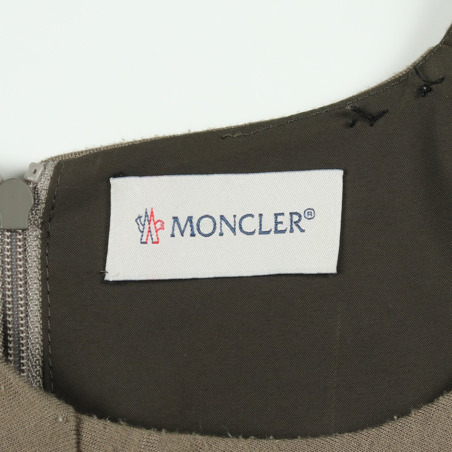 GENIUS 4 HYKE SCUBA ワンピース 半袖 レーヨン グレーブラウン プリーツ 切替 モンクレール ワンピース MONCLER