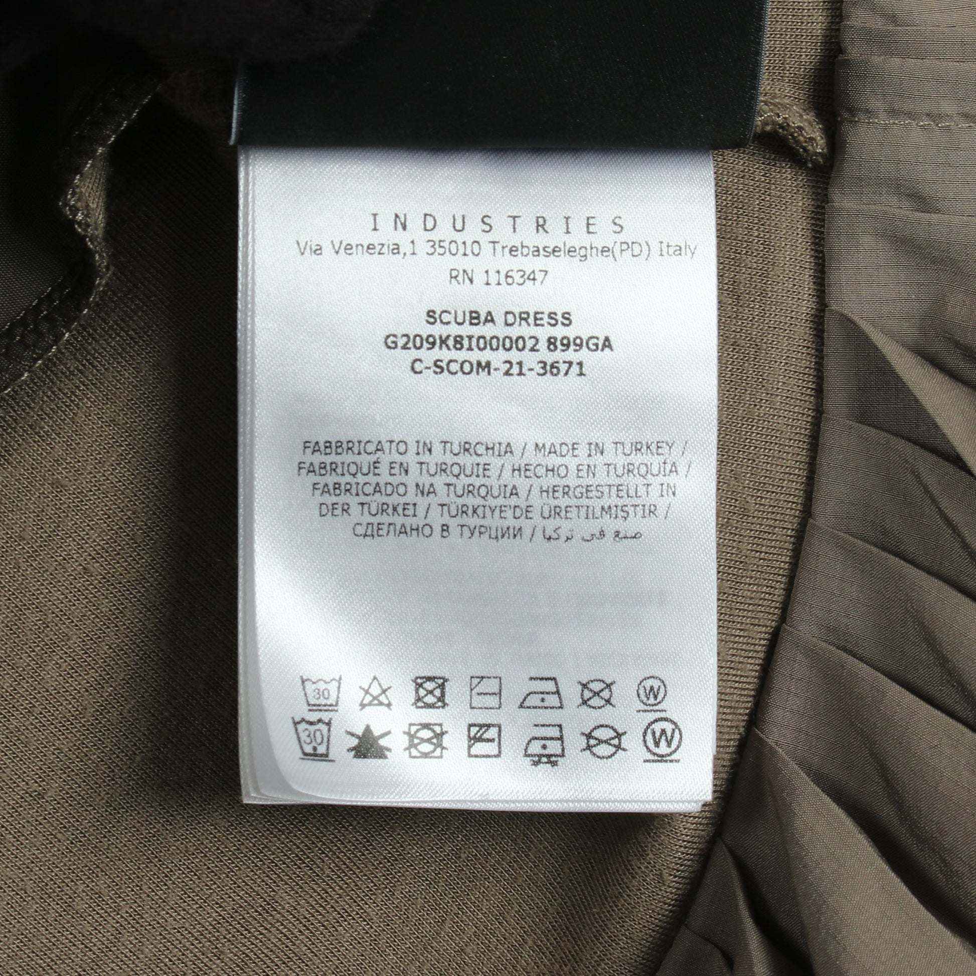 GENIUS 4 HYKE SCUBA ワンピース 半袖 レーヨン グレーブラウン プリーツ 切替 モンクレール ワンピース MONCLER
