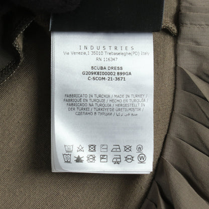 GENIUS 4 HYKE SCUBA ワンピース 半袖 レーヨン グレーブラウン プリーツ 切替 モンクレール ワンピース MONCLER
