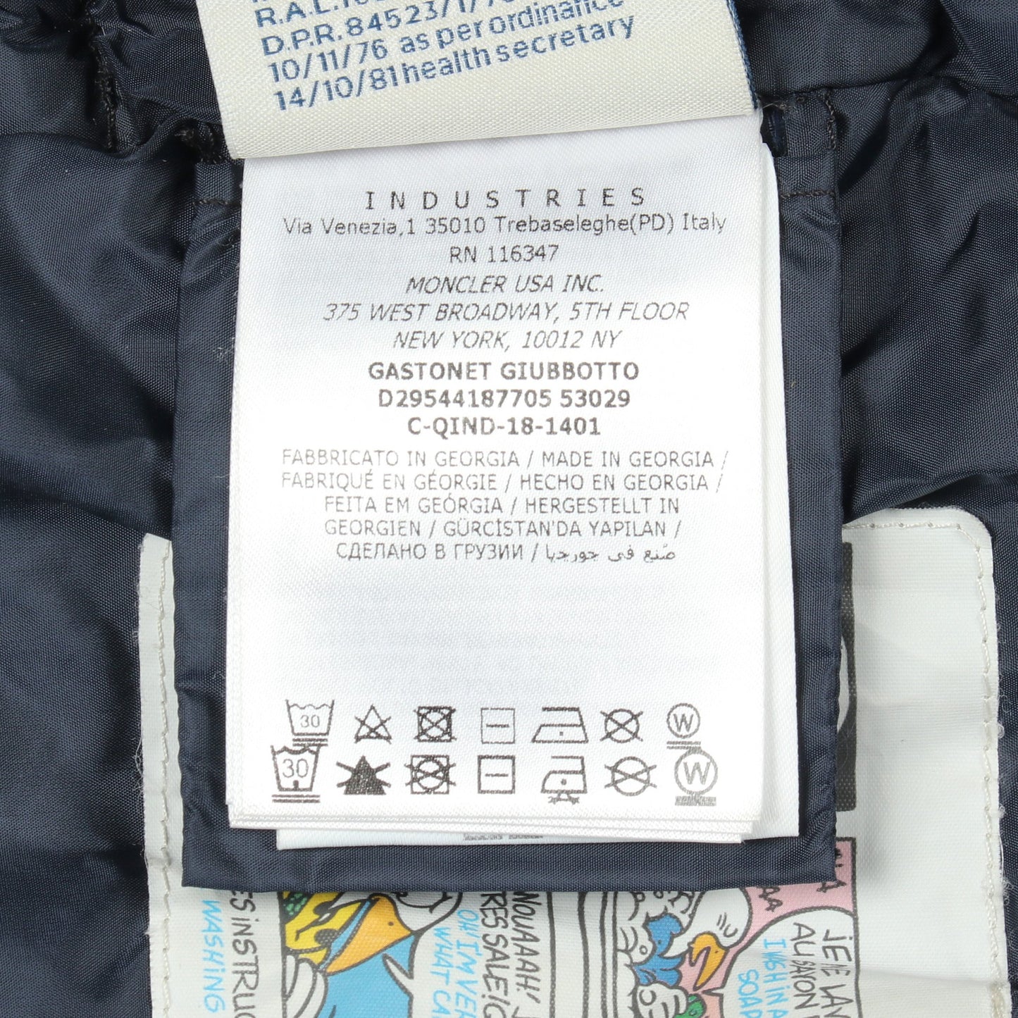 GASTONET キッズ ダウンジャケット ナイロン ネイビー モンクレール アウター MONCLER
