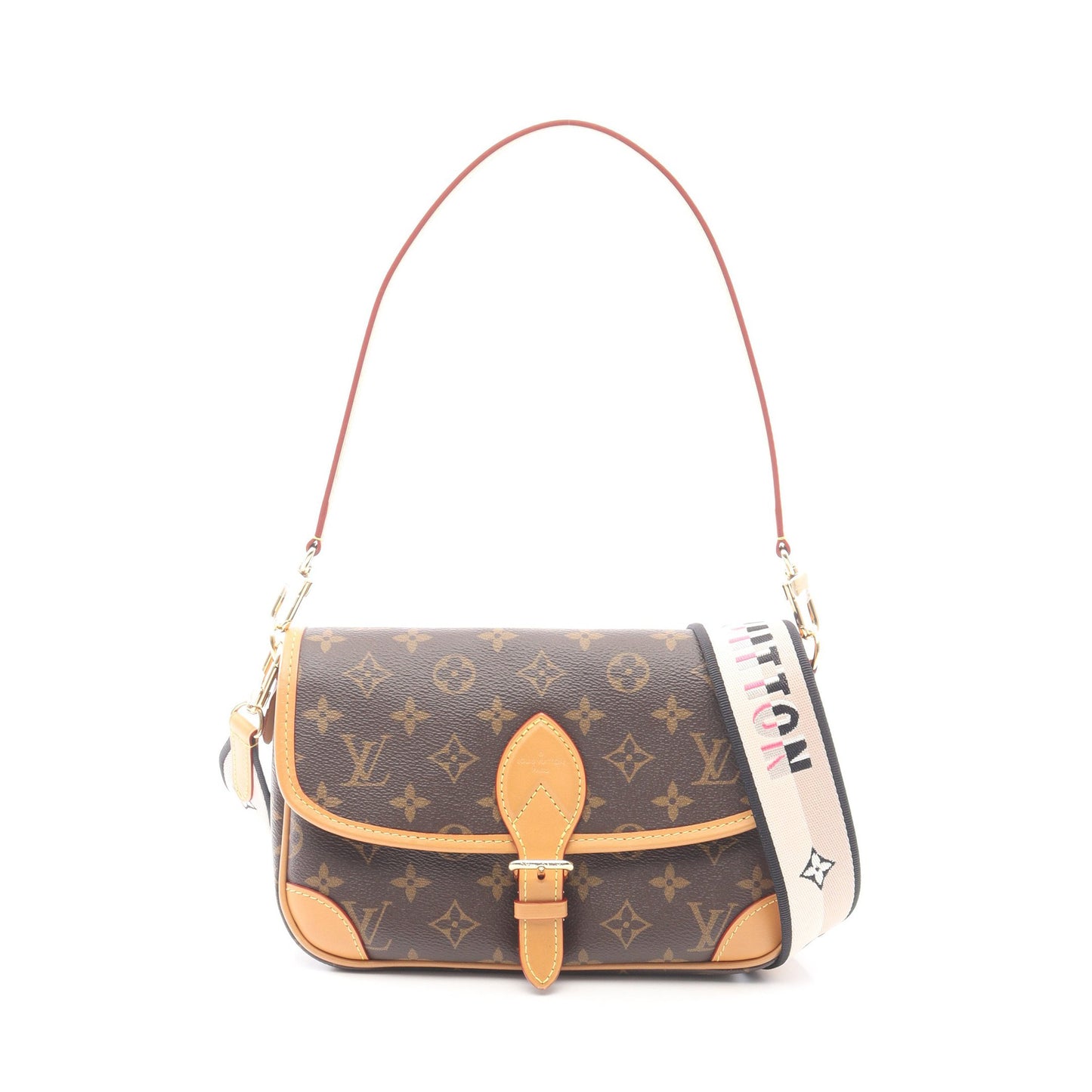 ディアヌ NM PM モノグラム ショルダーバッグ PVC レザー ブラウン 2WAY ルイヴィトン バッグ LOUIS VUITTON