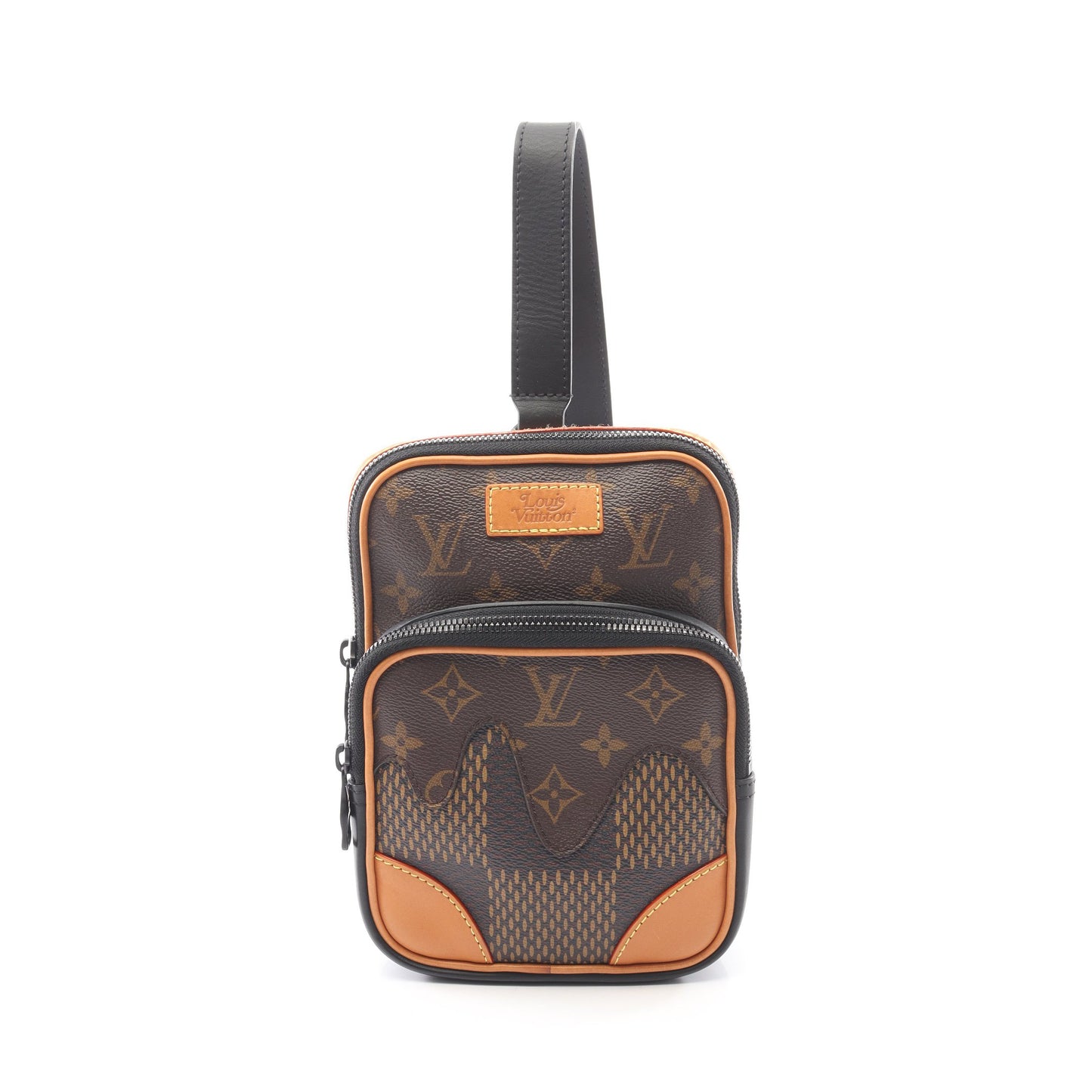 LOUIS VUITTON × NIGO アマゾンスリングバッグ モノグラム ダミエエベヌジャイアント ボディバッグ PVC レザー ブラウン ブラック ルイヴィトン バッグ LOUIS VUITTON