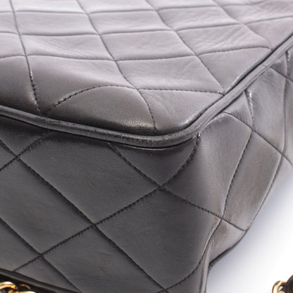 マトラッセ チェーンショルダーバッグ ラムスキン ブラック ゴールド金具 タッセル シャネル バッグ CHANEL