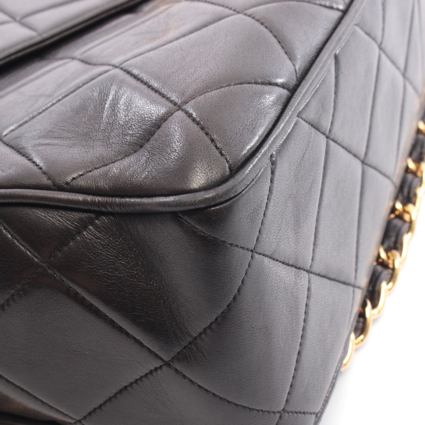 マトラッセ チェーンショルダーバッグ ラムスキン ブラック ゴールド金具 タッセル シャネル バッグ CHANEL