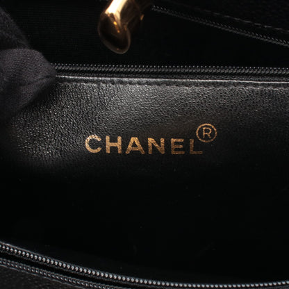 マトラッセ チェーンショルダーバッグ チェーントートバッグ キャビアスキン ブラック ゴールド金具 シャネル バッグ CHANEL