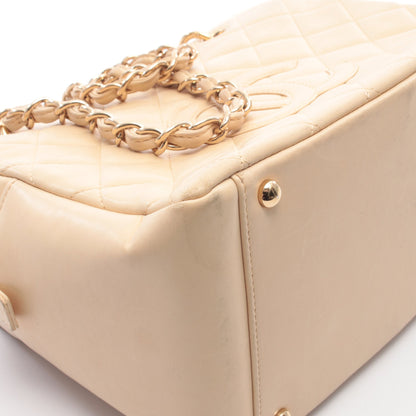 マトラッセ チェーンショルダーバッグ ラムスキン ベージュ ゴールド金具 シャネル バッグ CHANEL