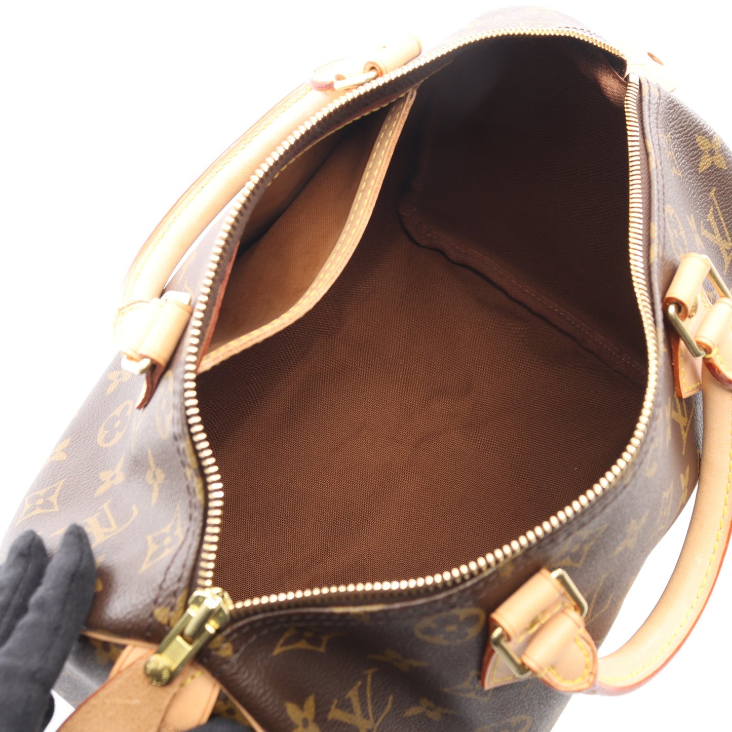 スピーディ30 モノグラム ハンドバッグ PVC レザー ブラウン ルイヴィトン バッグ LOUIS VUITTON