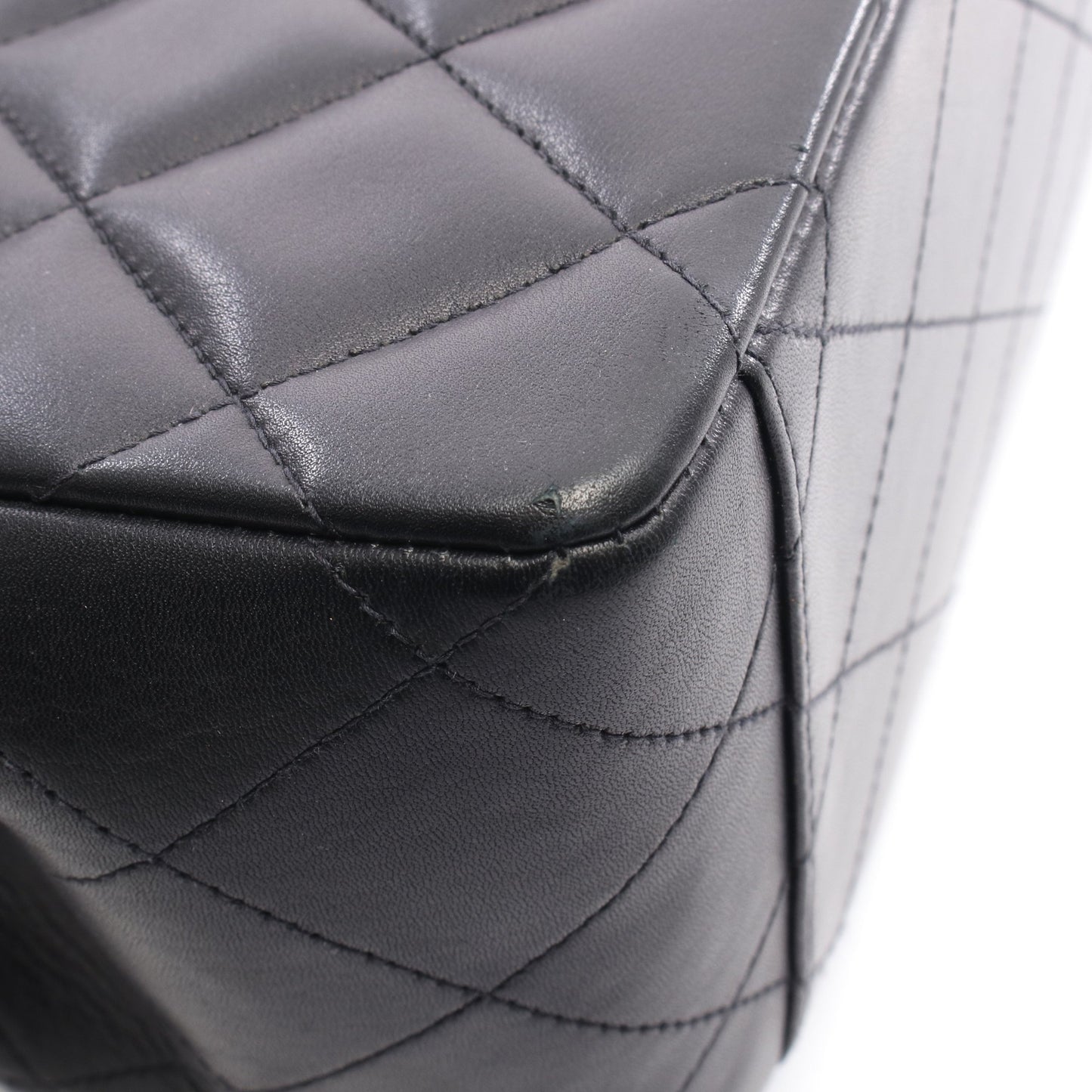 デカマトラッセ34 シングルフラップ Wチェーンショルダーバッグ ラムスキン ブラック ゴールド金具 シャネル バッグ CHANEL
