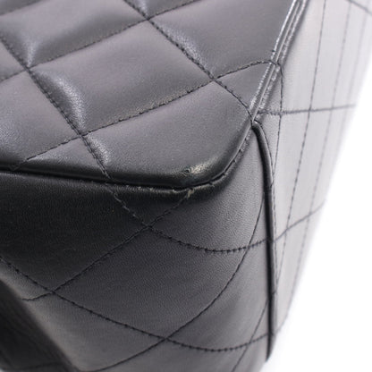 デカマトラッセ34 シングルフラップ Wチェーンショルダーバッグ ラムスキン ブラック ゴールド金具 シャネル バッグ CHANEL