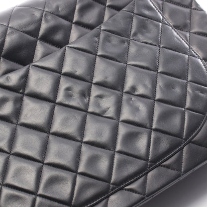 デカマトラッセ34 シングルフラップ Wチェーンショルダーバッグ ラムスキン ブラック ゴールド金具 シャネル バッグ CHANEL