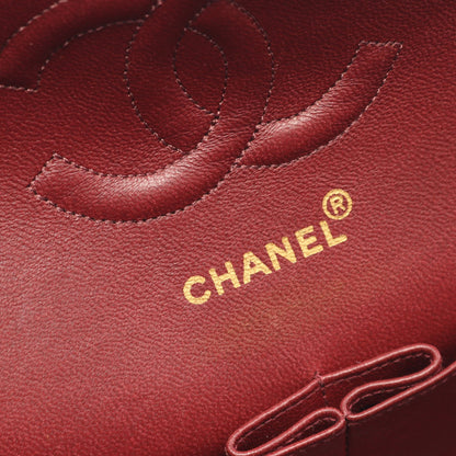 マトラッセ Wフラップ Wチェーンショルダーバッグ ラムスキン ブラック ゴールド金具 シャネル バッグ CHANEL