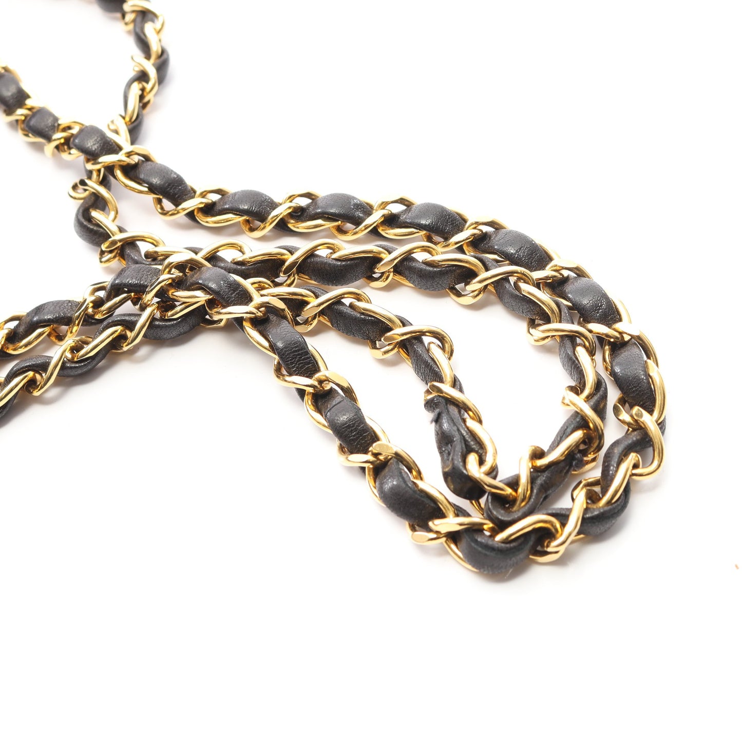 マトラッセ Wフラップ Wチェーンショルダーバッグ ラムスキン ブラック ゴールド金具 ヴィンテージ シャネル バッグ CHANEL
