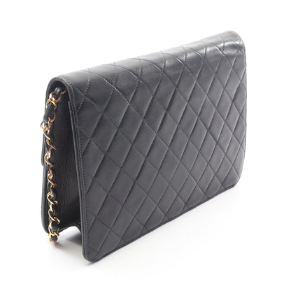 マトラッセ チェーンショルダーバッグ ラムスキン ブラック ゴールド金具 シャネル バッグ CHANEL